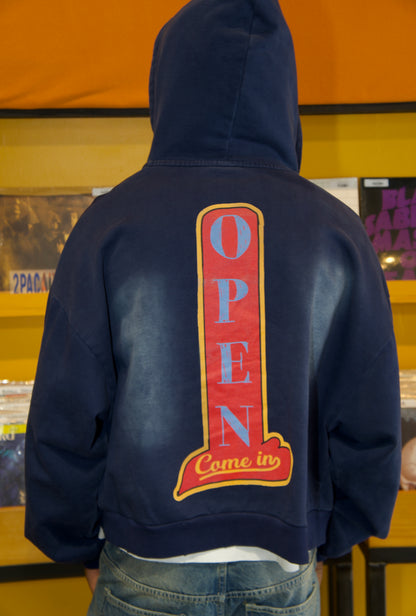 Navy Open Invitation Zip-Up